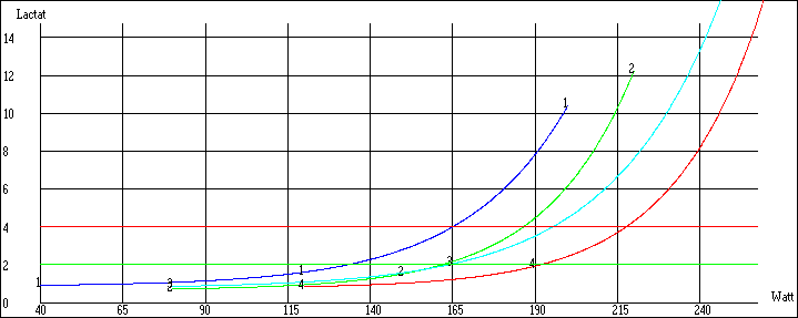 Laktatleistungskurve / Laktatstufentest