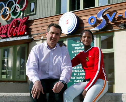 Fototermin Mit Waris Dirie Im Olympiastuetzpunkt Obertauern.